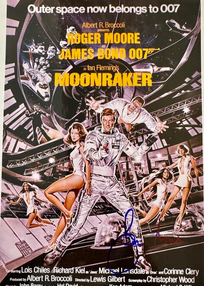 Roger Moore Signed 8x10 Photo (Moonraker) - JSA COA